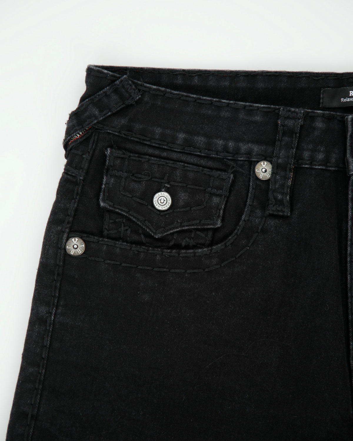Vintage True Religion Mid Rise Ricky Super T Flap Pocket Relaxed Straight Leg Denim Jeans - W32 L31