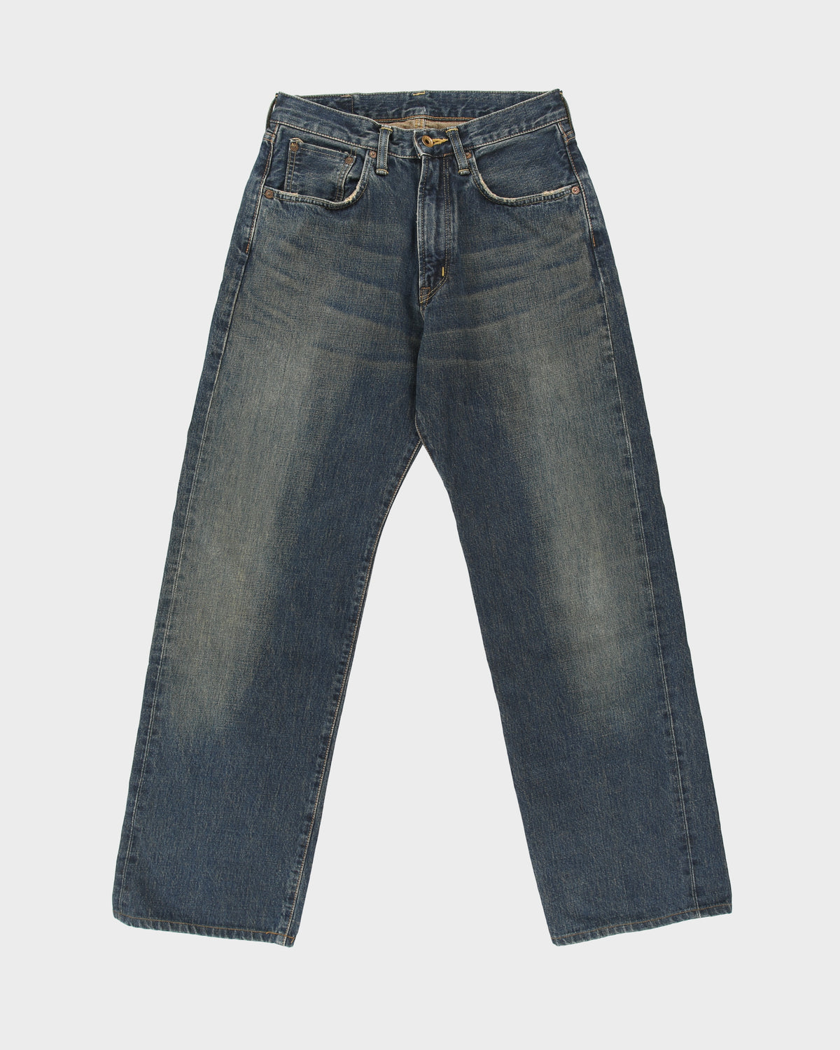 Vintage Edwin 1505 Distressed Japanese Selvedge Mud Wash Denim Straight Leg Jeans - W29 L32