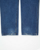 Vintage 1990s Phat Farm Med Wash Heavyweight High Rise Baggy Fit Wide Leg Denim Jeans - W32 L33