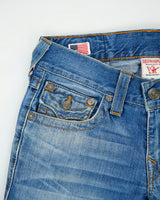 Vintage Y2K 00s True Religion Low Rise Made In USA Flap Pocket Slim Straight Leg Jeans - W30 L30