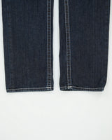 Vintage Y2K 00s True Religion Low Rise Contrast Stitch Raw Denim Made In USA Checker Flap Pocket Slim Fit Jeans - W33 L34