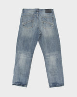 Vintage Y2K 00s Rock &amp; Republic Mid Rise Contrast Stitch Stone Wash Denim Relaxed Straight Leg Jeans - W34 L32