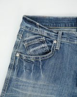 Vintage Y2K 00s Rock &amp; Republic Mid Rise Contrast Stitch Stone Wash Denim Relaxed Straight Leg Jeans - W34 L32