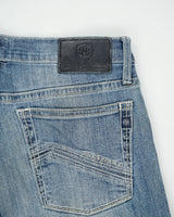 Vintage Y2K 00s Rock &amp; Republic Mid Rise Contrast Stitch Stone Wash Denim Relaxed Straight Leg Jeans - W34 L32