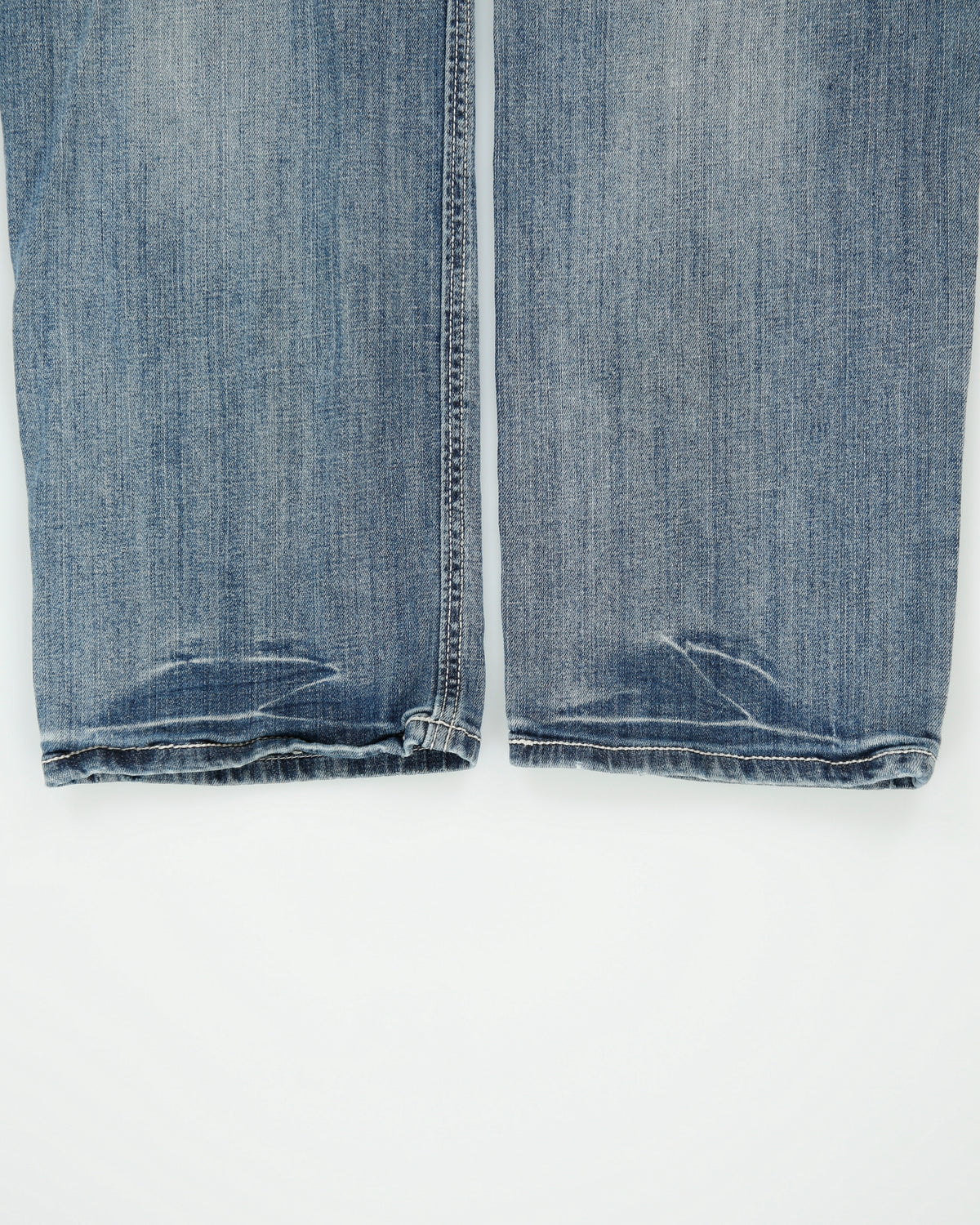 Vintage Y2K 00s Rock &amp; Republic Mid Rise Contrast Stitch Stone Wash Denim Relaxed Straight Leg Jeans - W34 L32