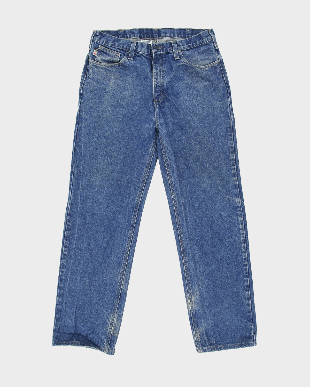 Vintage Carhartt FR 14.75oz Mid Rise Midstone Denim Relaxed Fit Straight Leg Work Jeans - W35 L34