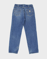 Vintage Carhartt FR 14.75oz Mid Rise Midstone Denim Relaxed Fit Straight Leg Work Jeans - W35 L34
