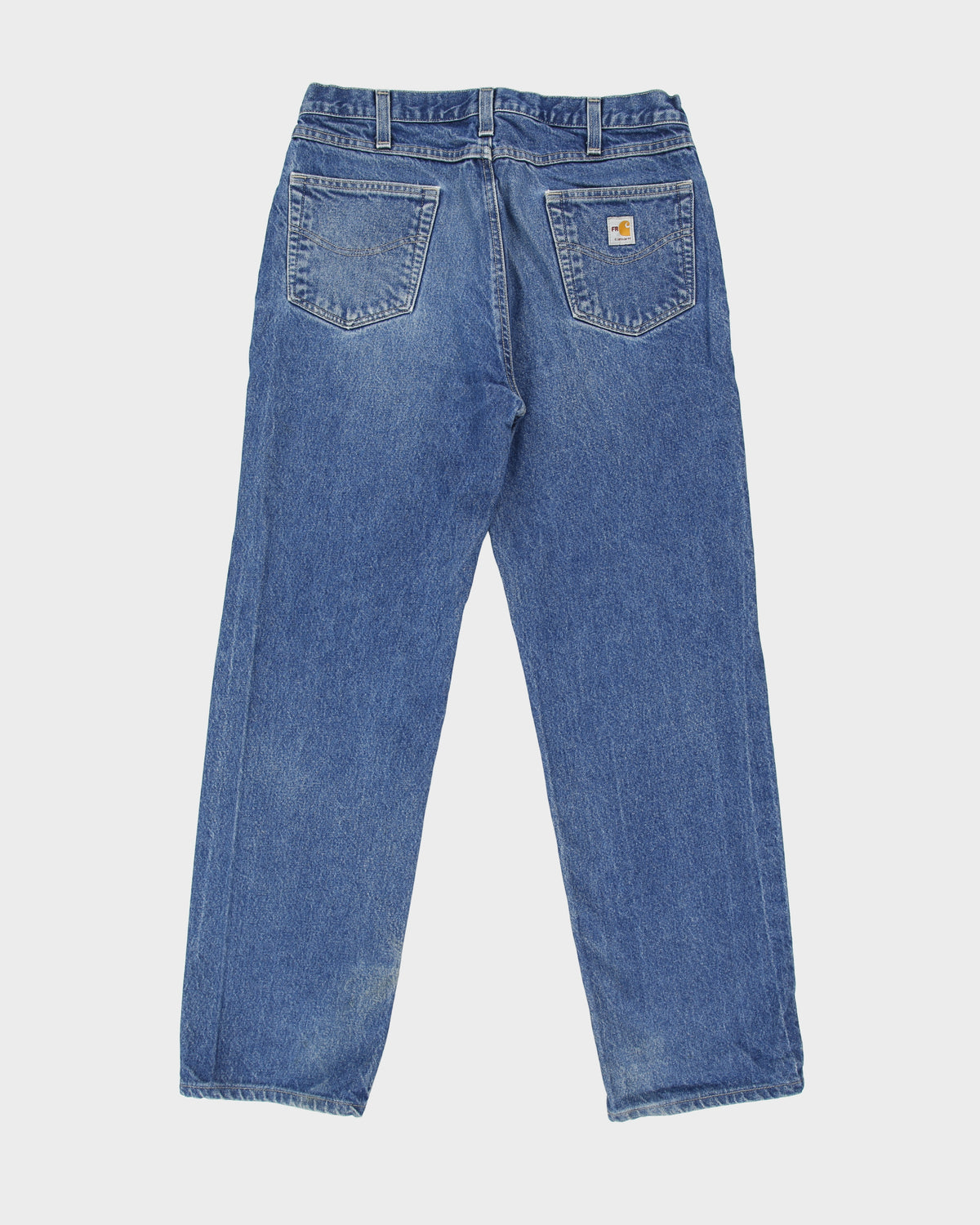 Vintage Carhartt FR 14.75oz Mid Rise Midstone Denim Relaxed Fit Straight Leg Work Jeans - W35 L34