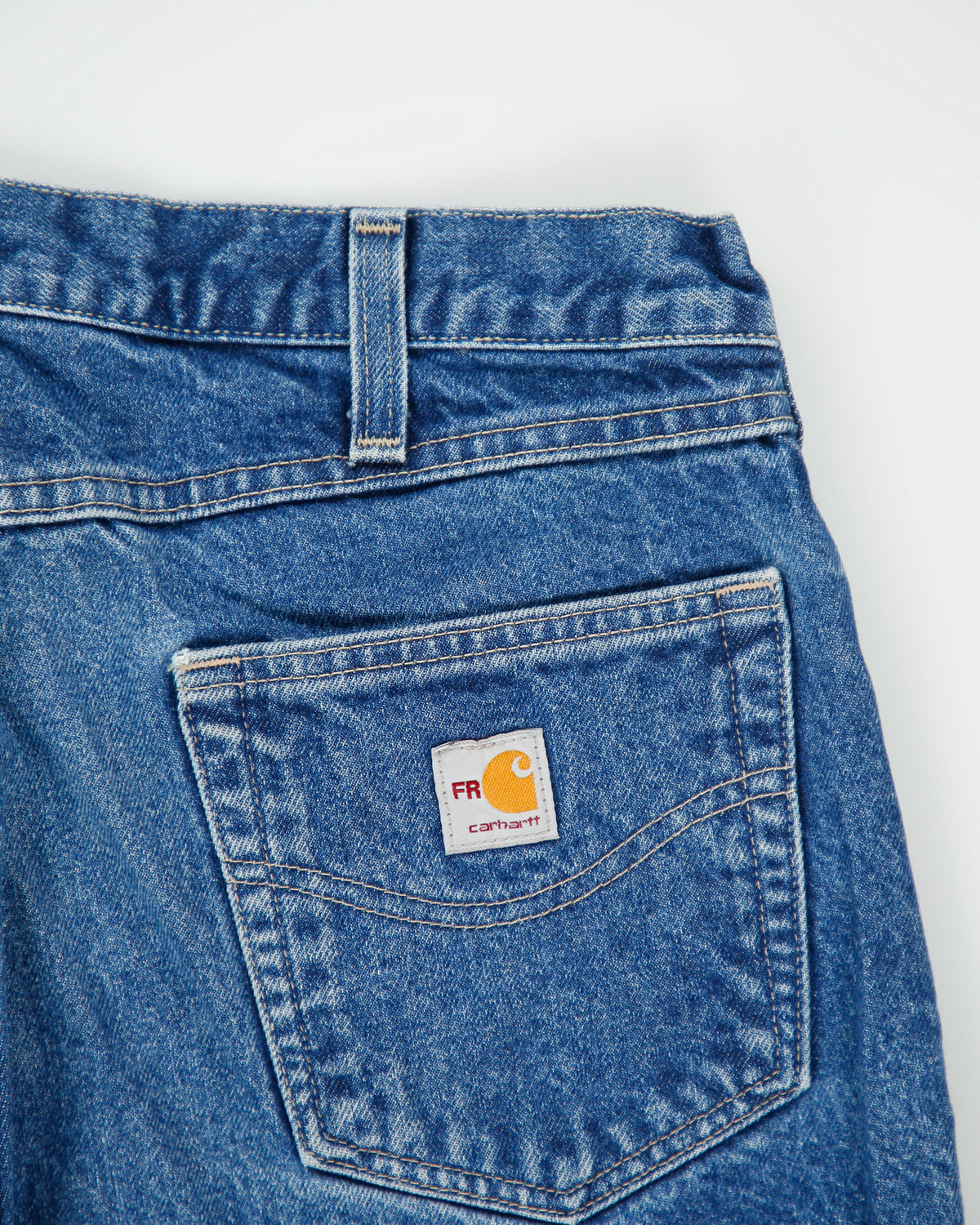 Vintage Carhartt FR 14.75oz Mid Rise Midstone Denim Relaxed Fit Straight Leg Work Jeans - W35 L34