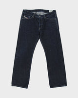 Vintage Y2K 00s Diesel 'Viker' Low Rise Indigo Denim Made In USA Relaxed Straight Leg Jeans - W34 L31