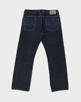 Vintage Y2K 00s Diesel 'Viker' Low Rise Indigo Denim Made In USA Relaxed Straight Leg Jeans - W34 L31