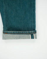 Naked &amp; Famous Weird Guy Mid Rise Faded Mud Wash Japanese Selvedge Denim Made In America Straight Tapered Leg Jeans - W36 L33