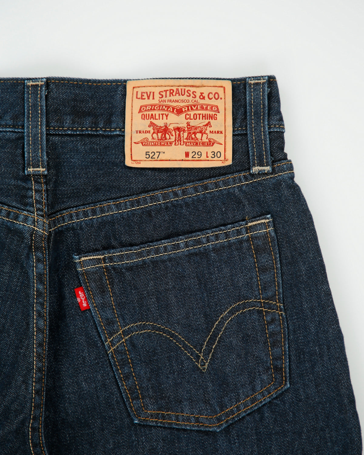 DS Vintage Levi's 527 Low Rise Raw Indigo Wash Bootcut Jeans - W29 L30