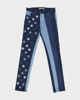 F/W 2016 Givenchy 'Multi Stars &amp; Stripes' Mid Rise Embroidered Patchwork Denim Skinny Fit Jeans - W30 L34