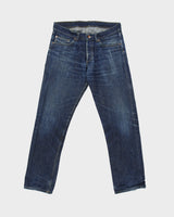 Vintage Maple Leaf Mid Rise Selvedge Indigo Denim Made In America Straight Leg Jeans - W32 L32