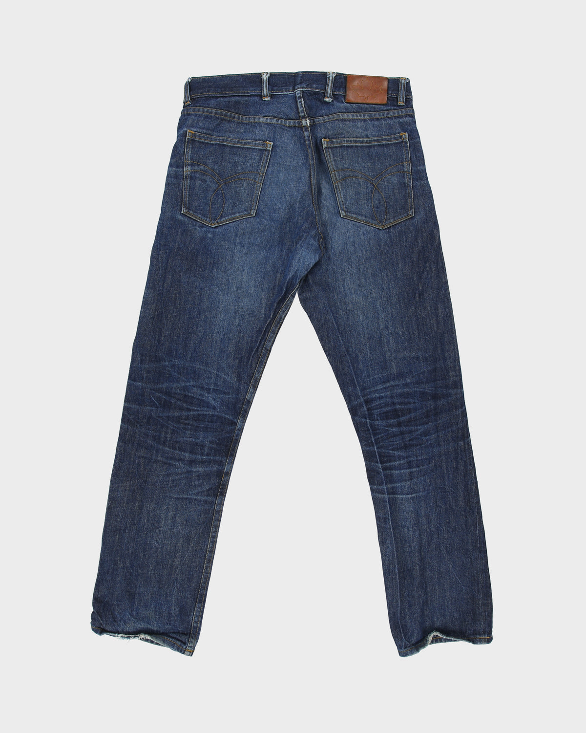 Vintage Maple Leaf Mid Rise Selvedge Indigo Denim Made In America Straight Leg Jeans - W32 L32