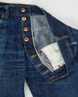 Vintage Maple Leaf Mid Rise Selvedge Indigo Denim Made In America Straight Leg Jeans - W32 L32