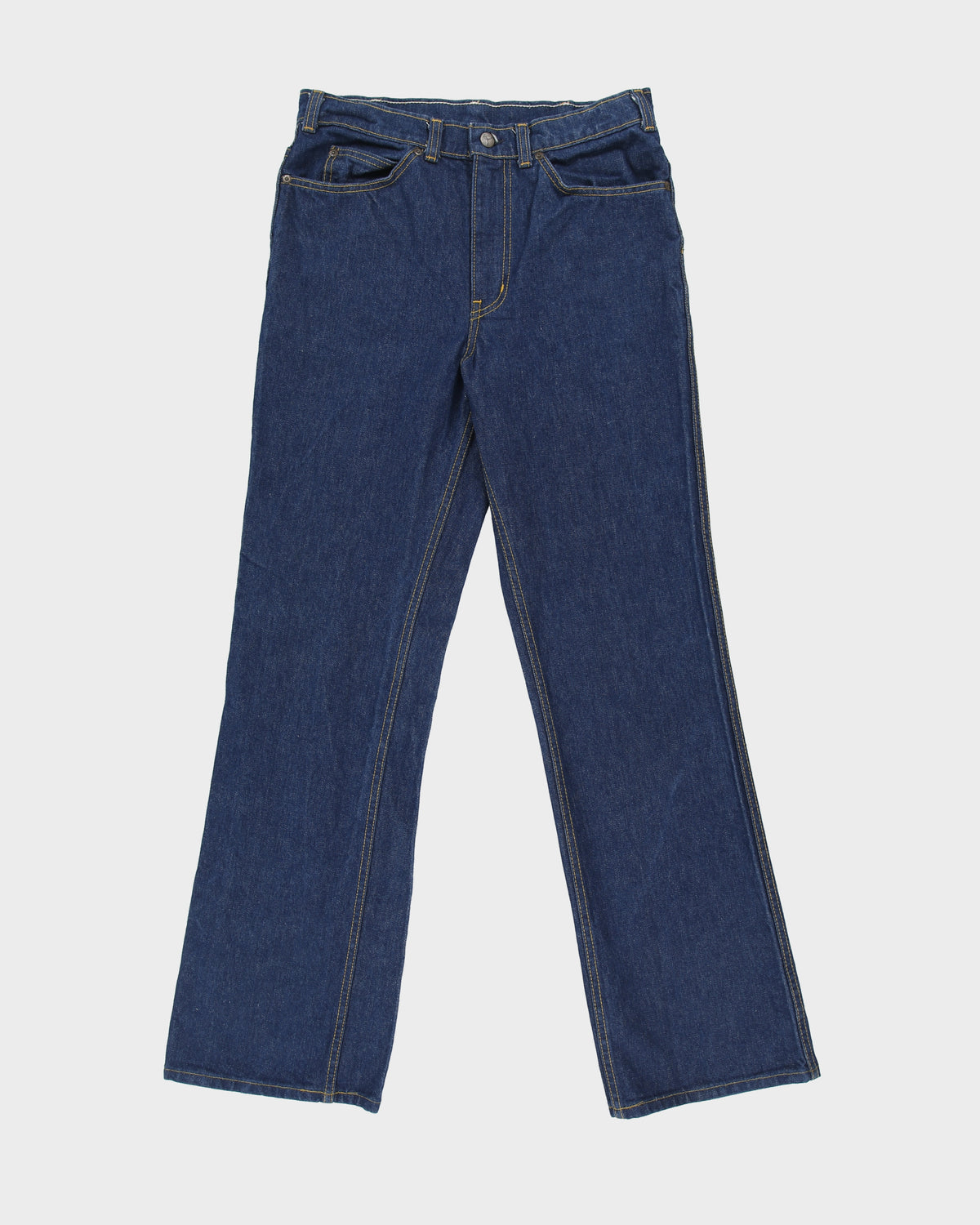 DS Vintage 1990s GWG Mid Rise Indigo Denim Union Made In America Bootcut Jeans - W32 L32