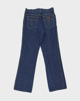 DS Vintage 1990s GWG Mid Rise Indigo Denim Union Made In America Bootcut Jeans - W32 L32