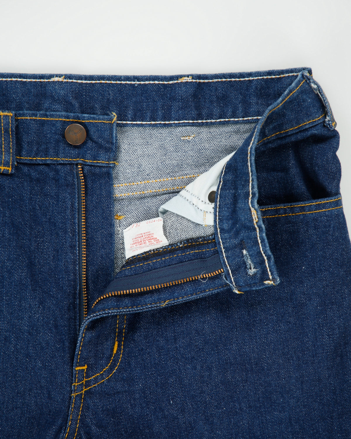 DS Vintage 1990s GWG Mid Rise Indigo Denim Union Made In America Bootcut Jeans - W32 L32