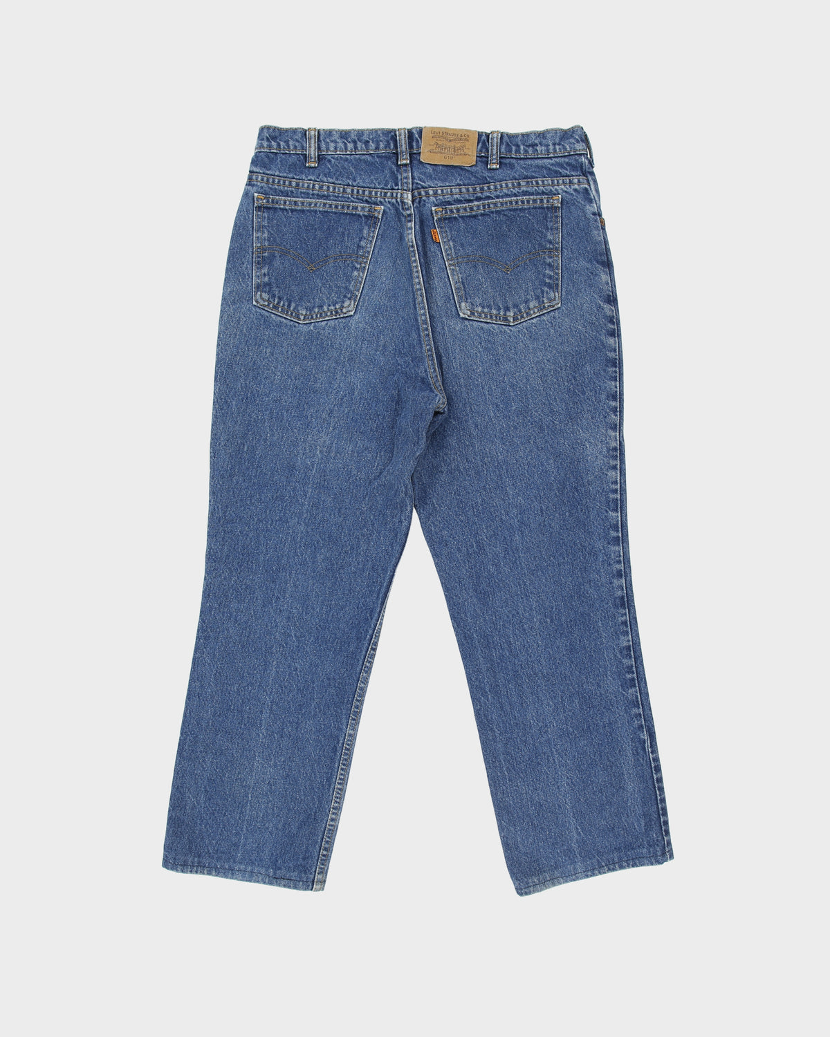 Vintage 1994 Levi's 619 Orange Tab High Rise Made In America Tapered Straight Leg Denim Jeans - W32 L26