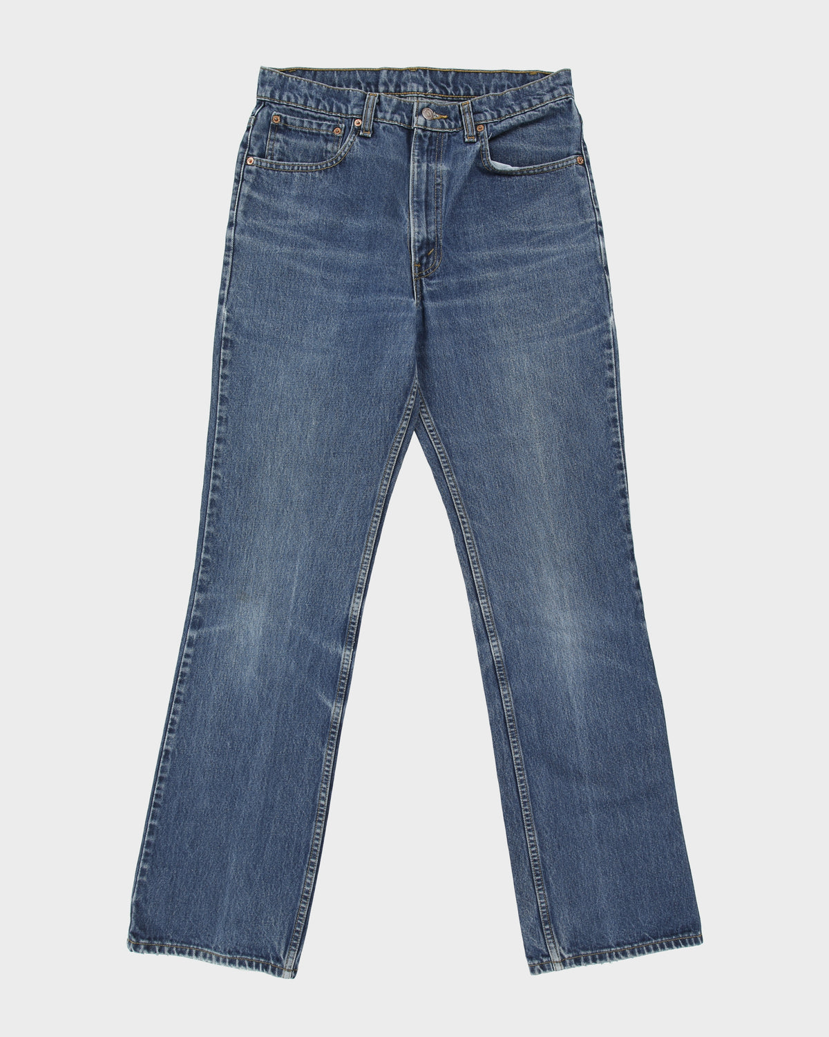 Vintage 1999 Levi's 517 Mid Rise Stone Wash Denim Made In America Bootcut Jeans - W34 L34
