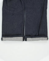 Vintage Custom Made In USA Raw Japanese Selvedge Denim Mid Rise Flap Pocket Wide Leg Jeans - W30 L31
