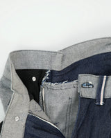 Vintage Custom Made In USA Raw Japanese Selvedge Denim Mid Rise Flap Pocket Wide Leg Jeans - W30 L31