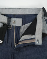 Vintage Custom Made In USA Raw Japanese Selvedge Denim Mid Rise Flap Pocket Wide Leg Jeans - W30 L31