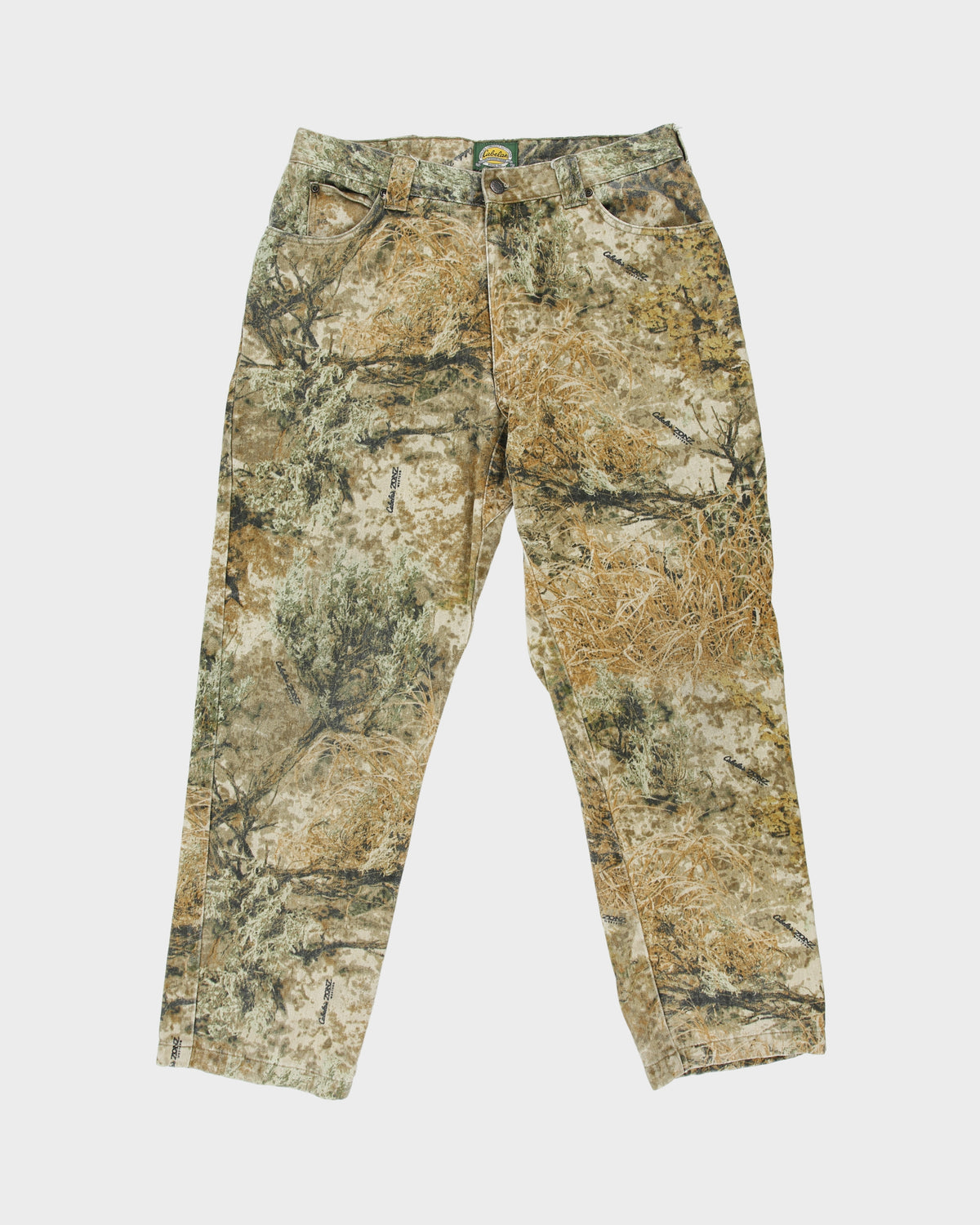 Vintage Y2K 00s Cabela's Zons Western Bush Camo Mid Rise Denim Relaxed Fit Hunting Jeans - W34 L30