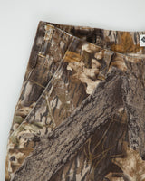 Vintage 1990s Columbia Realtree Mossy Oak Break Up Camo Denim Mid Rise Double Knee Made In USA Relaxed Fit Hunting Cargo Jeans - W36 L30
