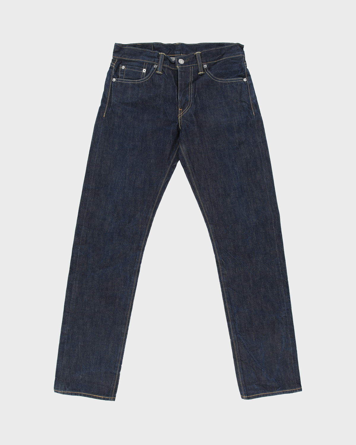 DS Vintage Levi's 511 Red Line Mid Rise Raw Indigo Ridged Selvedge Denim Slim Fit Jeans - W30 L32