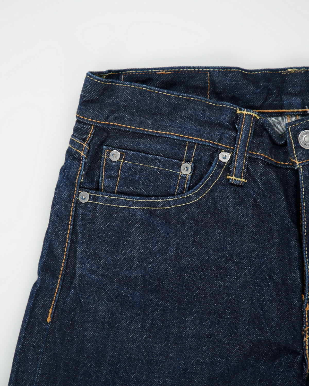DS Vintage Levi's 511 Red Line Mid Rise Raw Indigo Ridged Selvedge Denim Slim Fit Jeans - W30 L32