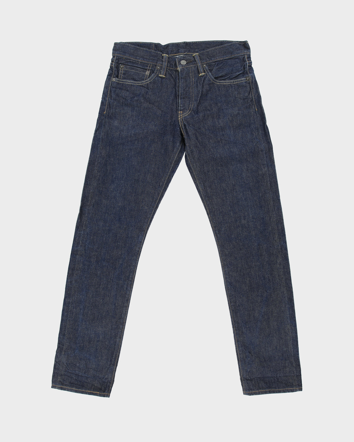 DS Vintage Levi's 511 Red Line Mid Rise Raw Indigo Ridged Selvedge Denim Slim Fit Jeans - W31 L32