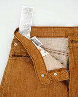 DS Vintage Levi's 501 Red Batwing Tan Mid Rise White Oak Cone Denim Straight Leg Jeans - W31 L30