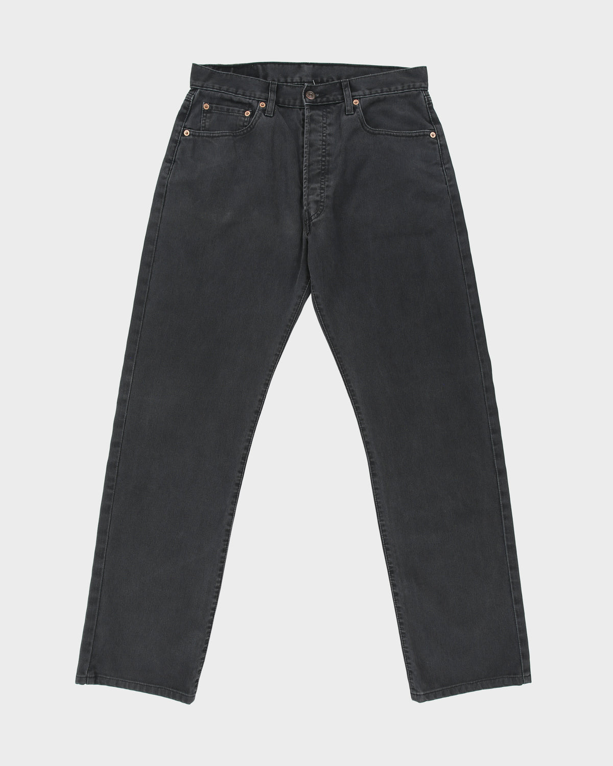 Vintage 1997 Levi's 551 White Tab Black Denim Relaxed Straight Leg Jeans - W32 L32