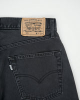 Vintage 1997 Levi's 551 White Tab Black Denim Relaxed Straight Leg Jeans - W32 L32