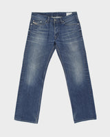 Vintage Y2K Diesel Viker Low Rise Ridged Stone Wash Denim Straight Leg Jeans - W32 L32