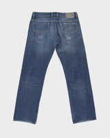 Vintage Y2K Diesel Viker Low Rise Ridged Stone Wash Denim Straight Leg Jeans - W32 L32