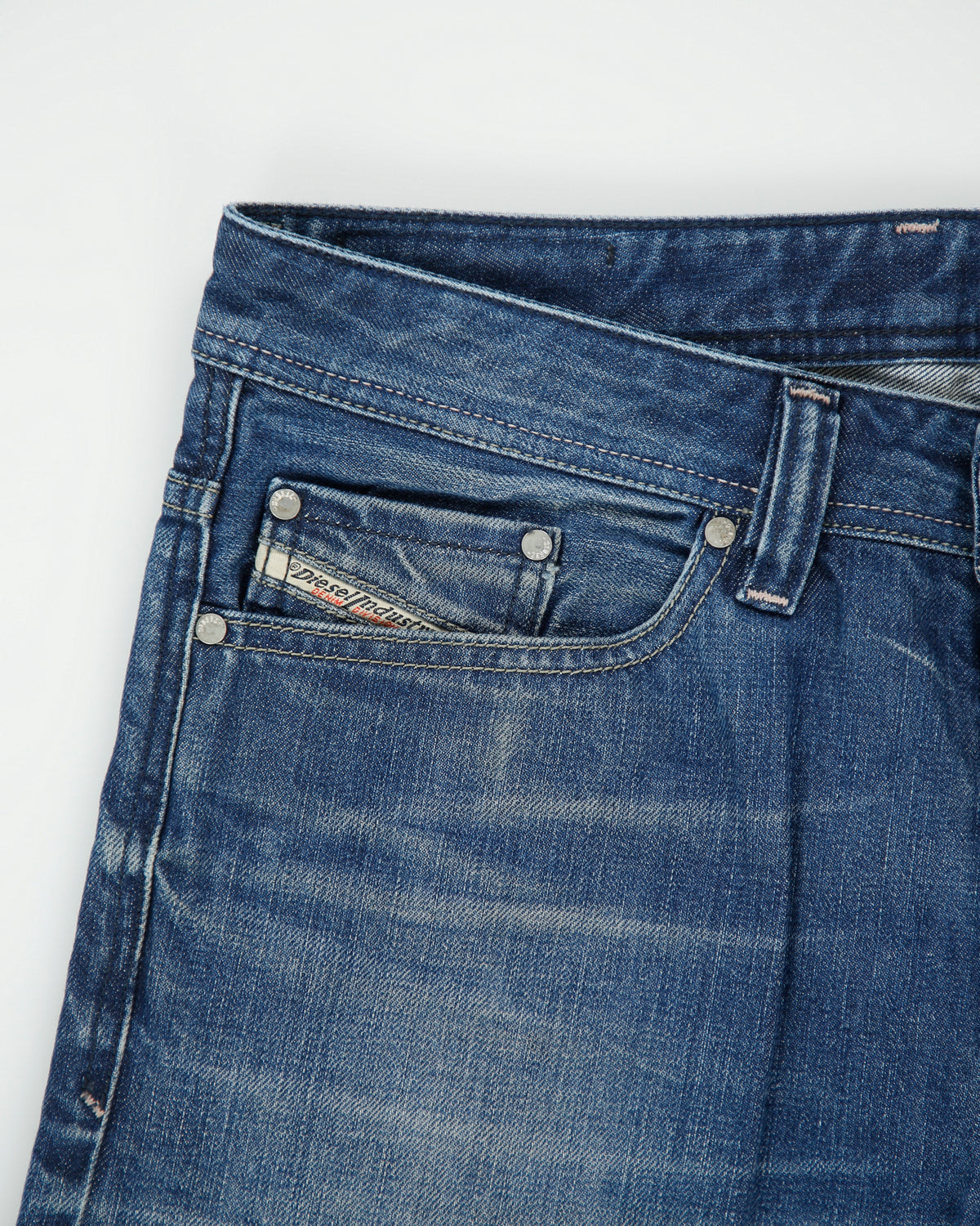 Vintage Y2K Diesel Viker Low Rise Ridged Stone Wash Denim Straight Leg Jeans - W32 L32