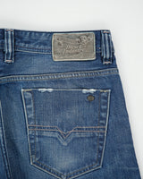 Vintage Y2K Diesel Viker Low Rise Ridged Stone Wash Denim Straight Leg Jeans - W32 L32