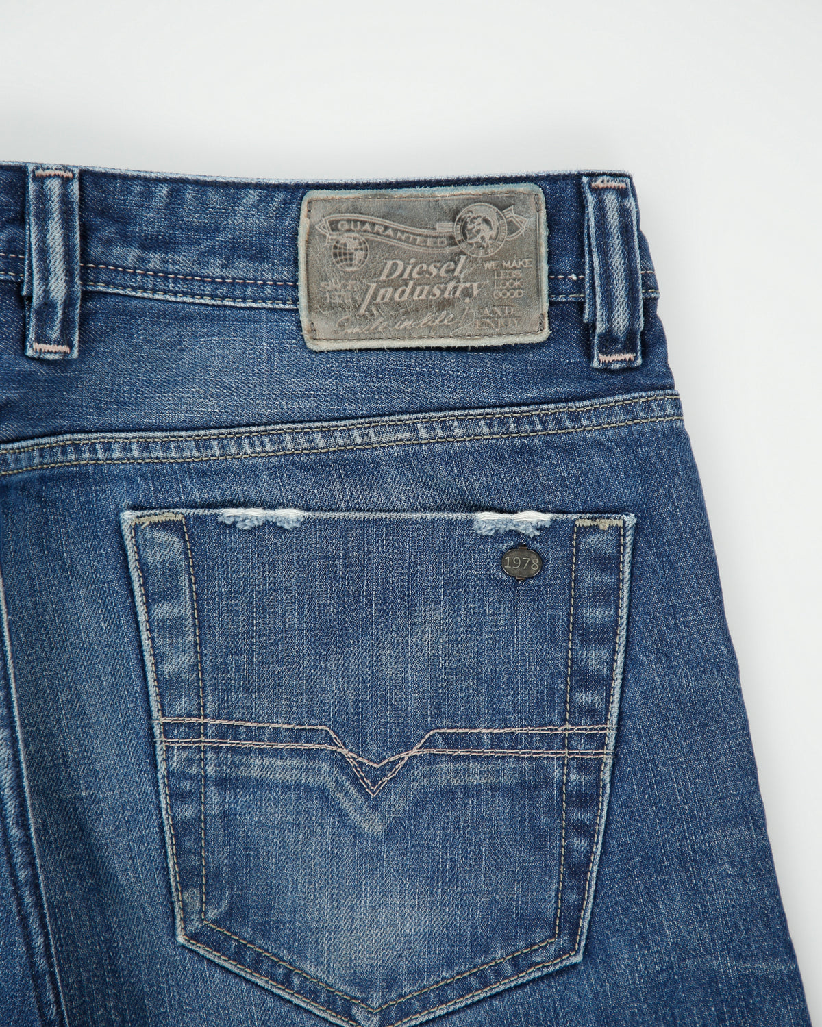 Vintage Y2K Diesel Viker Low Rise Ridged Stone Wash Denim Straight Leg Jeans - W32 L32