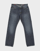 Vintage Y2K DH3 Jake Low Rise Indigo Rope Dyed Selvedge Denim Straight Leg Jeans - W32 L32