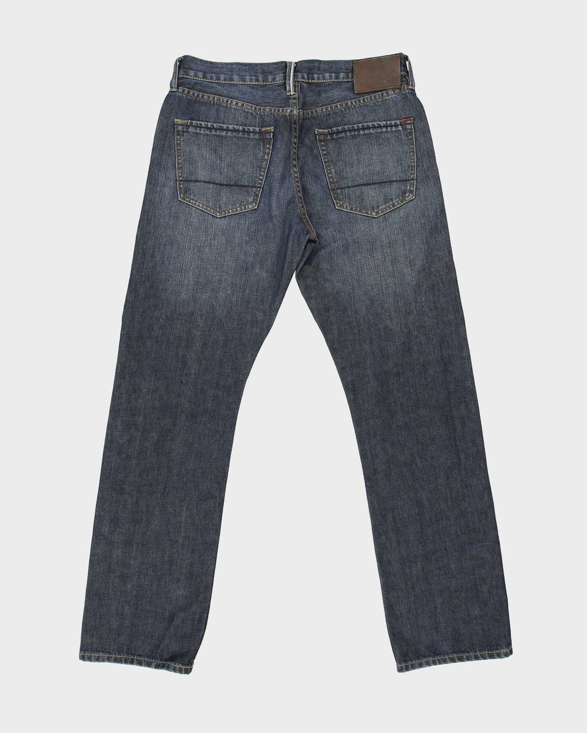Vintage Y2K DH3 Jake Low Rise Indigo Rope Dyed Selvedge Denim Straight Leg Jeans - W32 L32