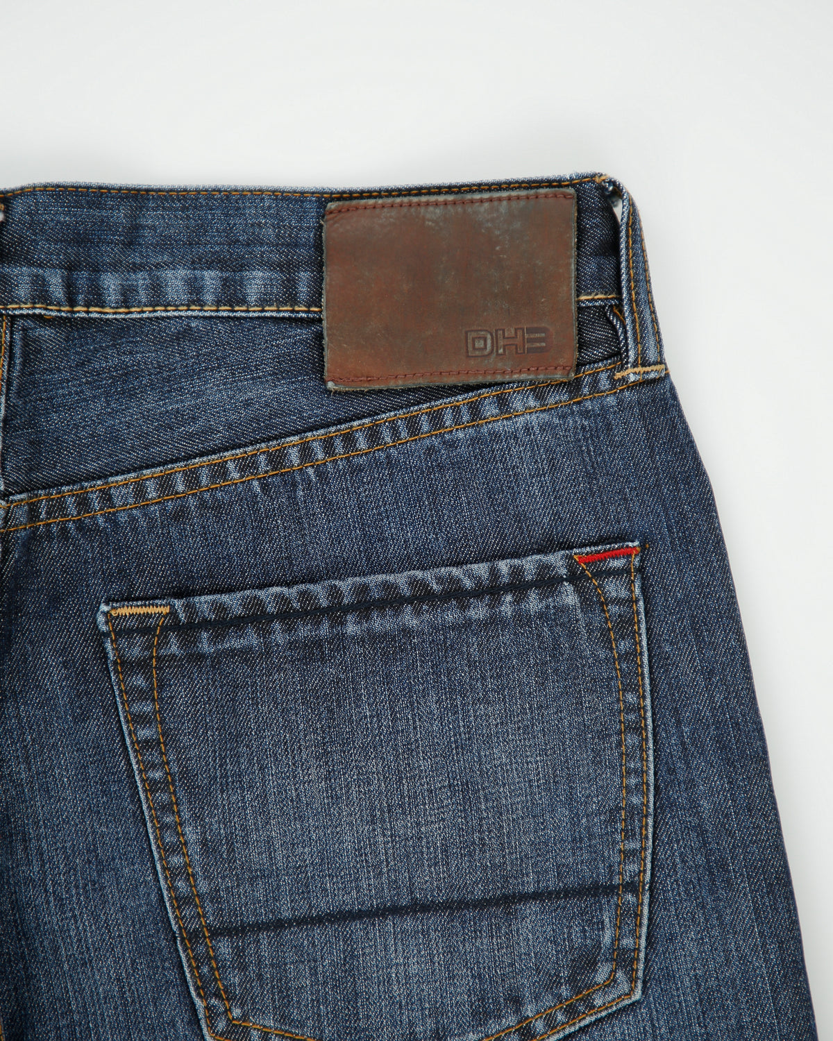Vintage Y2K DH3 Jake Low Rise Indigo Rope Dyed Selvedge Denim Straight Leg Jeans - W32 L32