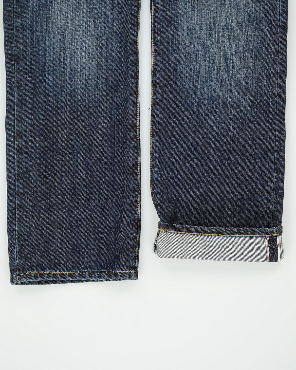 Vintage Y2K DH3 Jake Low Rise Indigo Rope Dyed Selvedge Denim Straight Leg Jeans - W32 L32