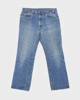 Vintage 1982 Levi's Orange Tab Made In USA Leather Patch Mid Rise Relaxed Straight Leg Denim Jeans - W36 L31
