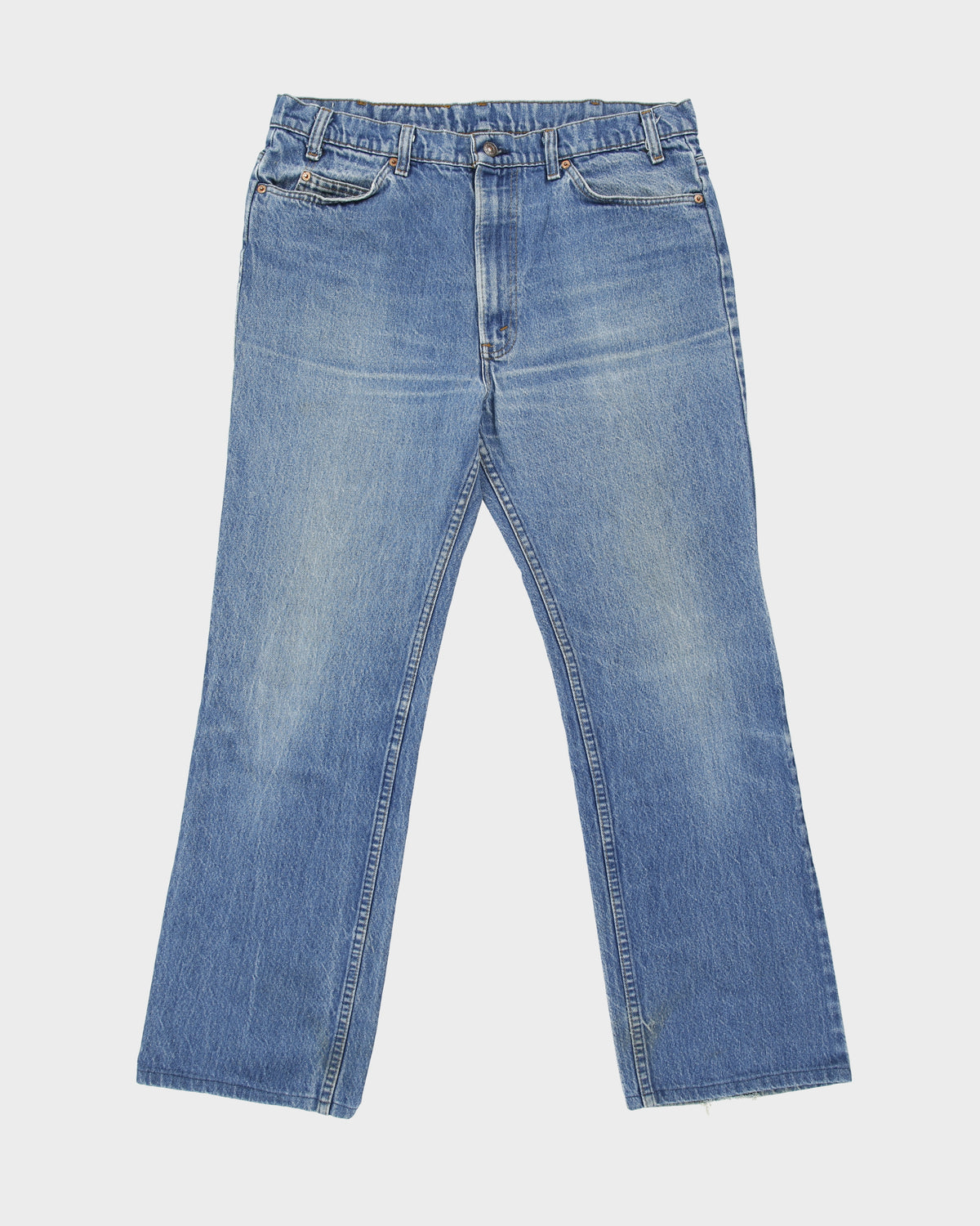 Vintage 1982 Levi's Orange Tab Made In USA Leather Patch Mid Rise Relaxed Straight Leg Denim Jeans - W36 L31
