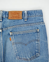 Vintage 1982 Levi's Orange Tab Made In USA Leather Patch Mid Rise Relaxed Straight Leg Denim Jeans - W36 L31