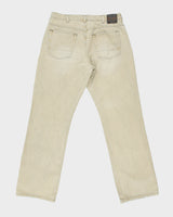 Vintage Y2K 00s Lee Dungarees Desert Khaki Denim Mid Rise Relaxed Fit Bootcut Jeans - W34 L34